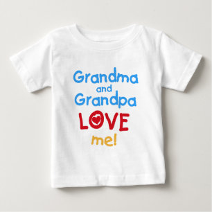 T-shirt Pour Bébé La grand-maman et le grand-papa m'aiment