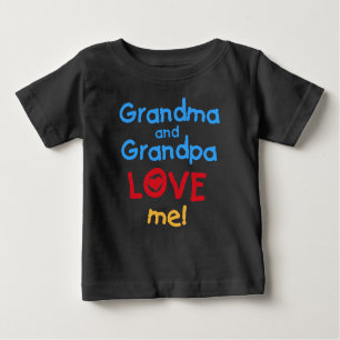 T-shirt Pour Bébé La grand-maman et le grand-papa m'aiment
