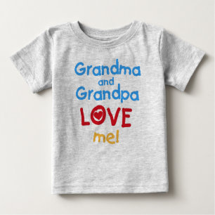 T-shirt Pour Bébé La grand-maman et le grand-papa m'aiment