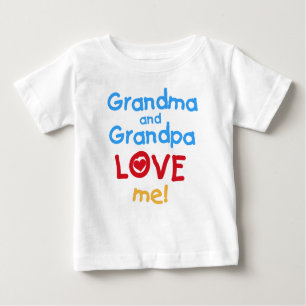 T-shirt Pour Bébé La grand-maman et le grand-papa m'aiment