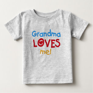 T-shirt Pour Bébé La grand-maman m'aime