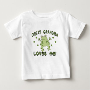 T-shirt Pour Bébé La grande grand-maman m'aime grenouille