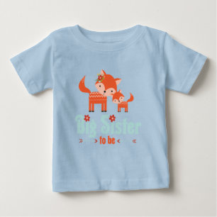 T-shirt Pour Bébé La grande soeur du renard boisé