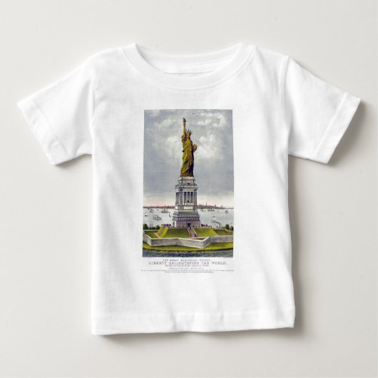 T-shirt Pour Bébé La grande statue de Bartholdi de la liberté Currie (Devant)