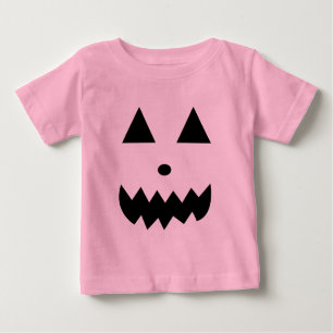 T-shirt Pour Bébé La jolie face Citrouille d'Halloween
