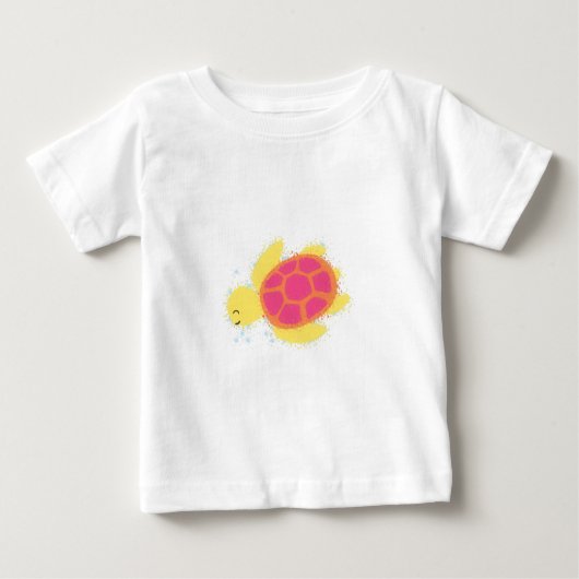 T-shirt Pour Bébé La jolie tortue de mer (Devant)