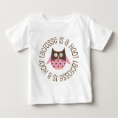 T-shirt Pour Bébé La lacrosse est un hibou de huée (Devant)