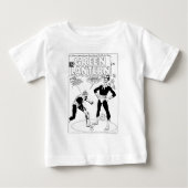 T-shirt Pour Bébé La lanterne verte enlève l'anneau, noir et blanc (Devant)