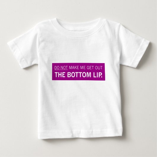 T-shirt Pour Bébé La lèvre inférieure (pourpre) (Devant)