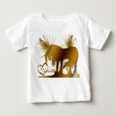 T-shirt Pour Bébé La licorne d'or (Devant)