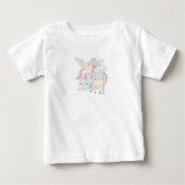 T-shirt Pour Bébé La licorne volante enchantée (Devant)