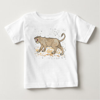 T-shirt Pour Bébé La lionne à long rayon avec un mou ouvert terrifia