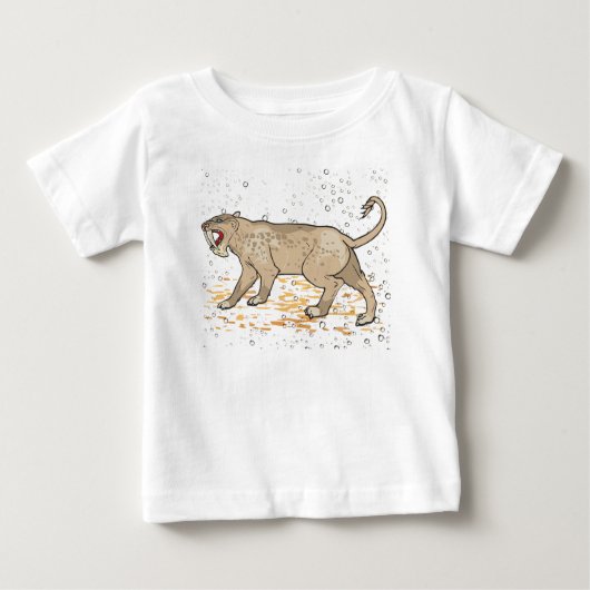 T-shirt Pour Bébé La lionne à long rayon avec un mou ouvert terrifia (Devant)