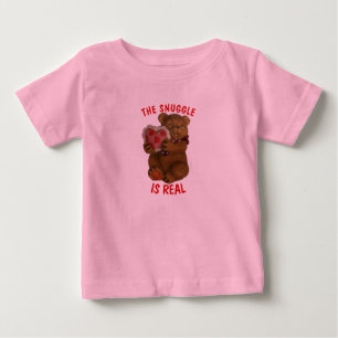 T-shirt Pour Bébé La lutte est l'ours et le coeur réels