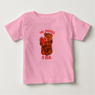 T-shirt Pour Bébé La lutte est un vrai ours avec coeur
