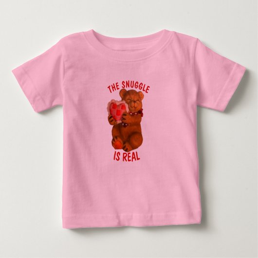 T-shirt Pour Bébé La lutte est un vrai ours avec coeur (Devant)