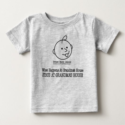 T-SHIRT POUR BÉBÉ LA MAISON DE LA GRAND-MAMAN (Devant)