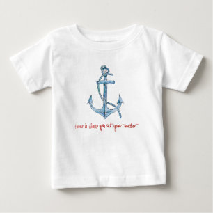 T-shirt Pour Bébé La maison est où vous placez votre Ancre