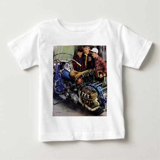 T-shirt Pour Bébé La moto de Tex (Devant)