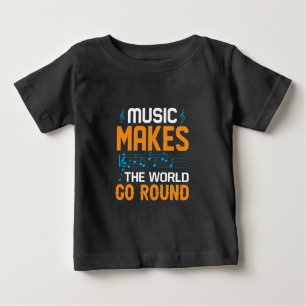 T-shirt Pour Bébé La Musique Fait Le Tour Du Monde