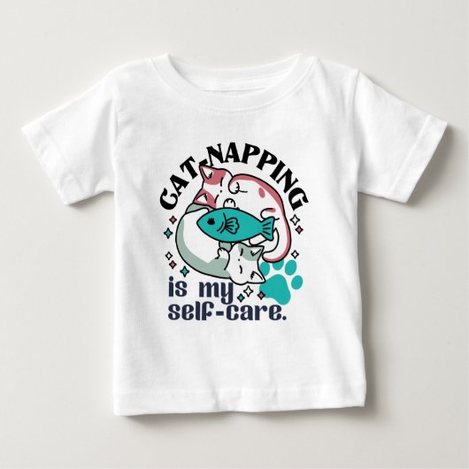 T-shirt Pour Bébé La Nappage De Chats Est Mon Soin Personnel : Chats (Devant)