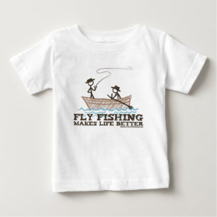 T-shirt Pour Bébé La pêche au gros améliore la vie