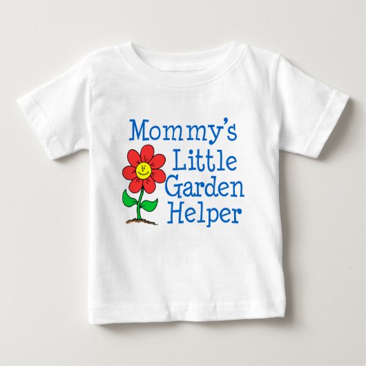 T-shirt Pour Bébé La petite aide au jardin de maman (Devant)
