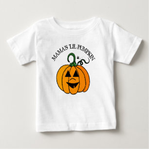 T-shirt Pour Bébé La petite chemise d'Halloween de maman Citrouille