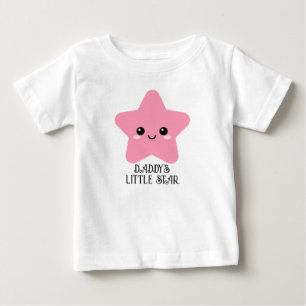 T-shirt Pour Bébé La petite étoile de papa, Tee-shirt graphique Pink