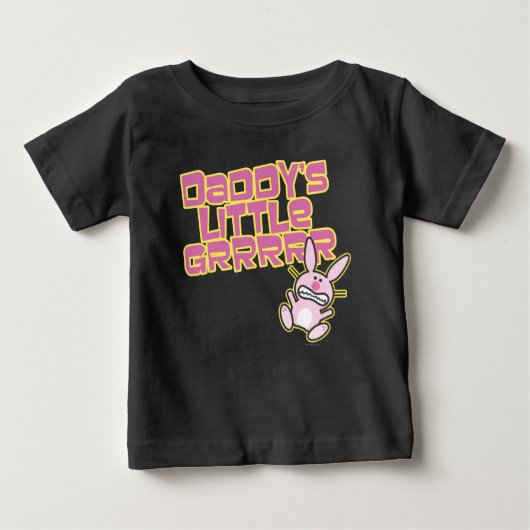 T-shirt Pour Bébé La petite fille de papa (Devant)