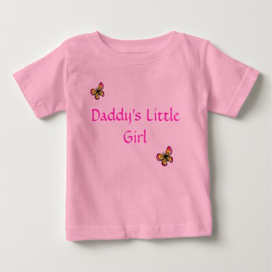T-shirt Pour Bébé La petite fille de papa (Devant)