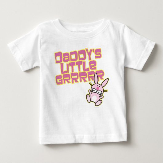 T-shirt Pour Bébé La petite fille de papa (Devant)