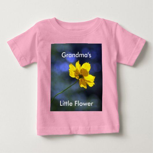 T-shirt Pour Bébé La petite fleur de grand-mère (Devant)