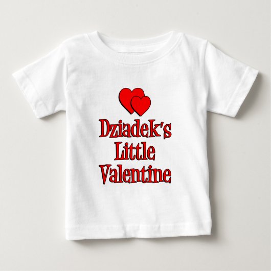 T-shirt Pour Bébé La petite Saint-Valentin de Dziadek (Devant)