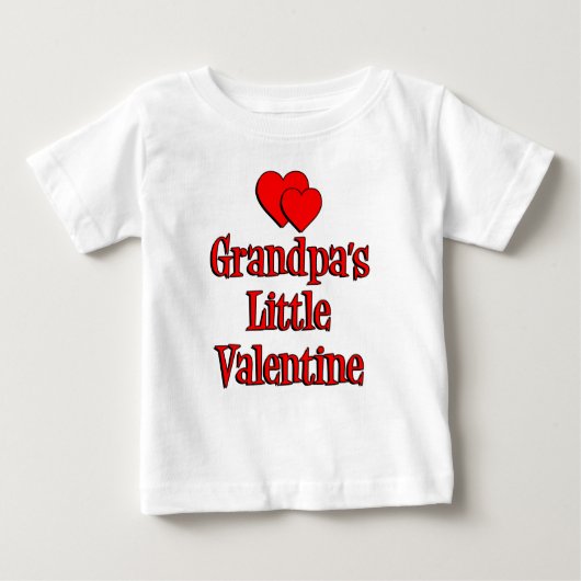 T-shirt Pour Bébé La petite Saint Valentin de papy (Devant)