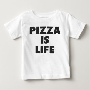 T-shirt Pour Bébé La pizza drôle est copie d'aliments de préparation