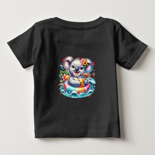 T-shirt Pour Bébé La plage appelle et je dois aller-76767 (Dos)