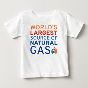 T-shirt Pour Bébé La Plus Grande Source De Gaz Naturel Au Monde