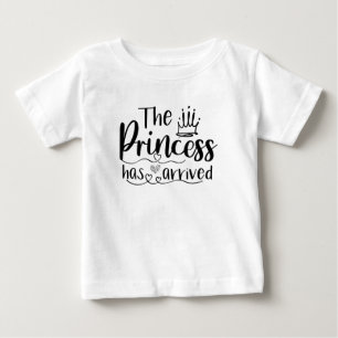 T-shirt Pour Bébé La princesse est arrivée bébé fille mignonne
