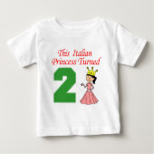 T-shirt Pour Bébé La Princesse Italienne Deux Fois (Devant)