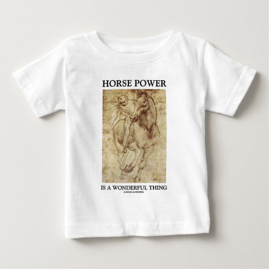 T-shirt Pour Bébé La Puissance Du Cheval Est Une Chose Merveilleuse (Devant)