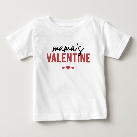 T-shirt Pour Bébé La Saint Valentin de maman (Devant)