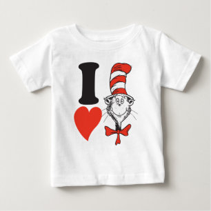 T-shirt Pour Bébé La Saint-Valentin du Dr Seuss J'adore le Chat da