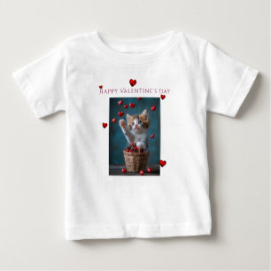 T-shirt Pour Bébé La Saint-Valentin Ruban de Satin en Dentelle Rose