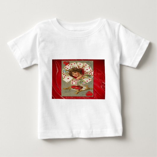 T-shirt Pour Bébé La Saint-Valentin Victorienne La Reine Des Coeurs (Devant)