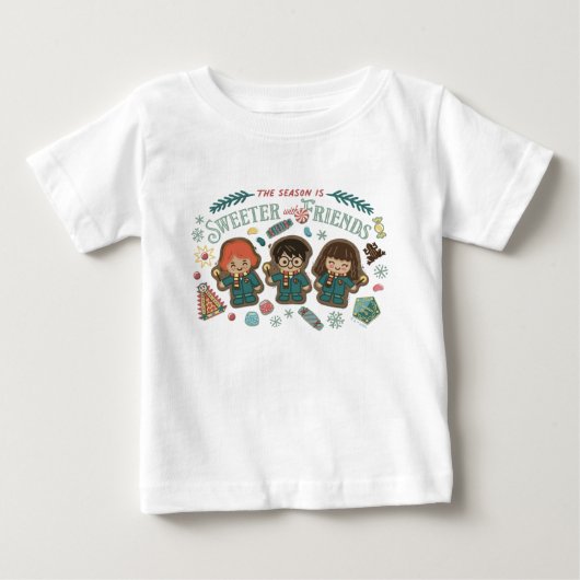 T-shirt Pour Bébé La saison est plus douce avec des amis (Devant)