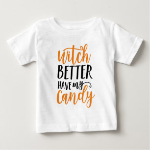 T-shirt Pour Bébé La sorcière meilleure prennent ma sucrerie