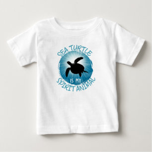 T-shirt Pour Bébé La tortue de mer est mon esprit animal