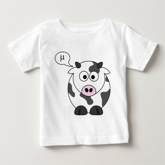 T-shirt Pour Bébé La vache indique le μ (Devant)
