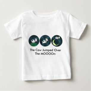 T-shirt Pour Bébé La vache sautée au-dessus du MOOOOn